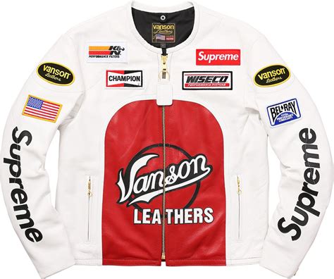 supreme vanson leather jacket replica|supreme biker jacket.